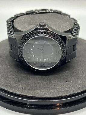 Marc by Marc Jacobs Matte Black Crystal-Accent Bracelet Watch